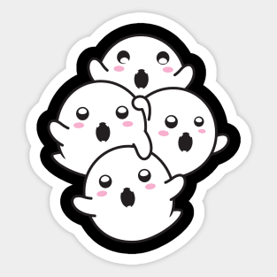 ghost boo funny halloween Sticker